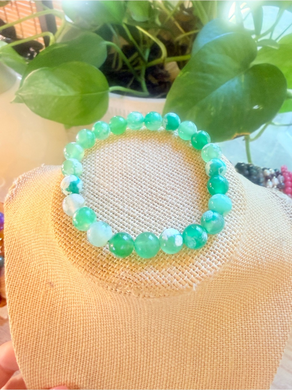 Green Agabi Agate bracelet